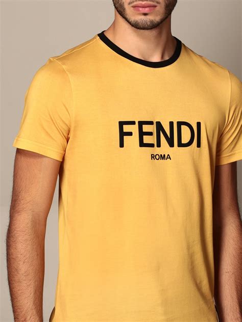 fendi t shirt gelb|FENDI T.